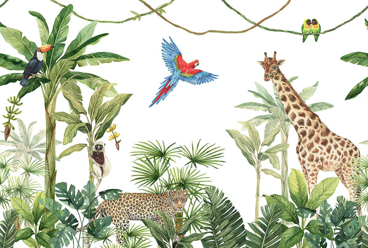 Animals Kingdom & Plants Wallpaper Mural in your room