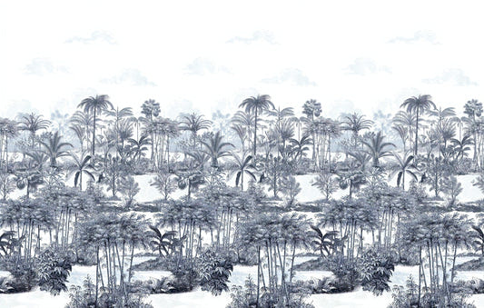 Blue Shades Palm Trees Wallpaper Murals