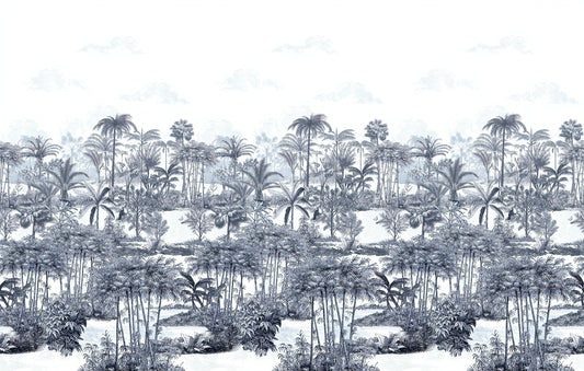 Blue Shades Palm Trees Wallpaper Murals