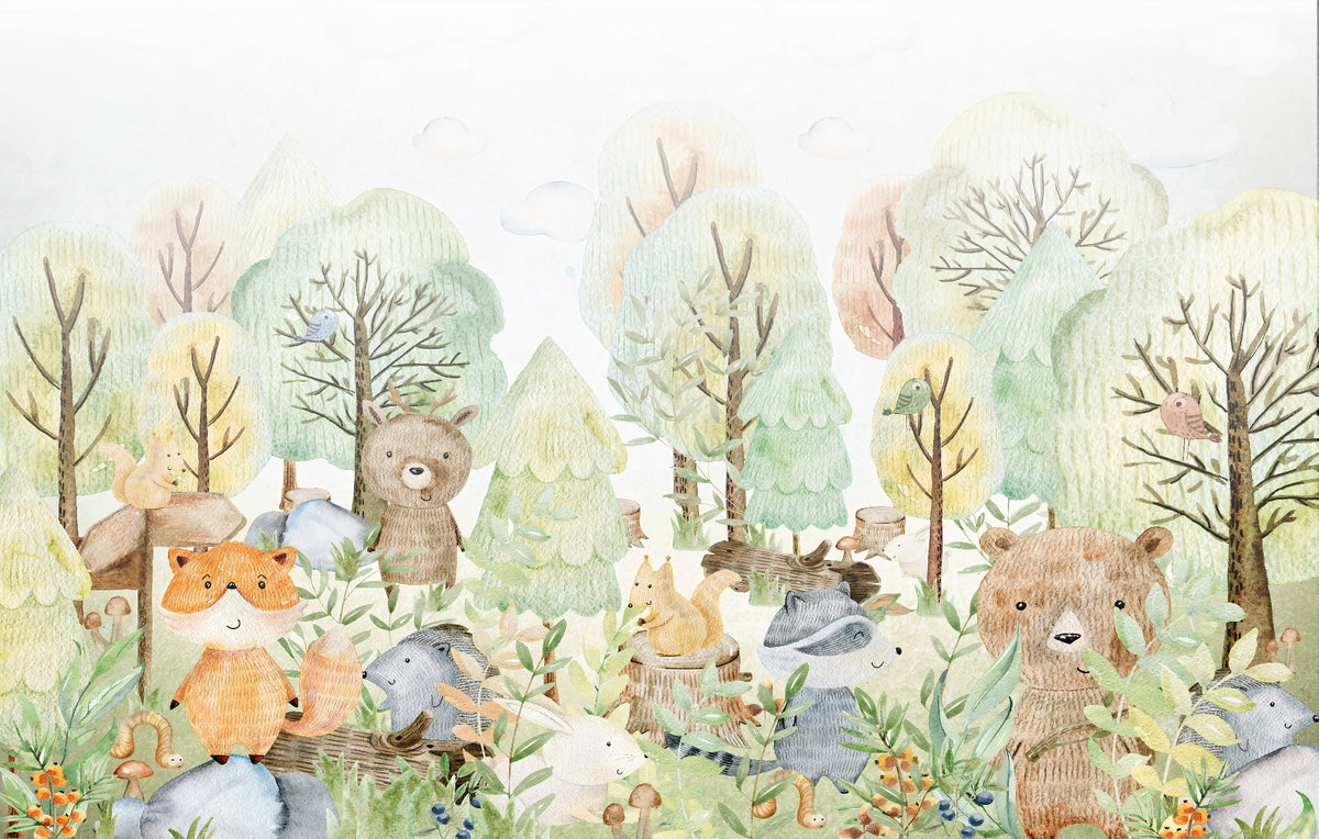 Doodles Bears Animals Wallpaper Murals in your room