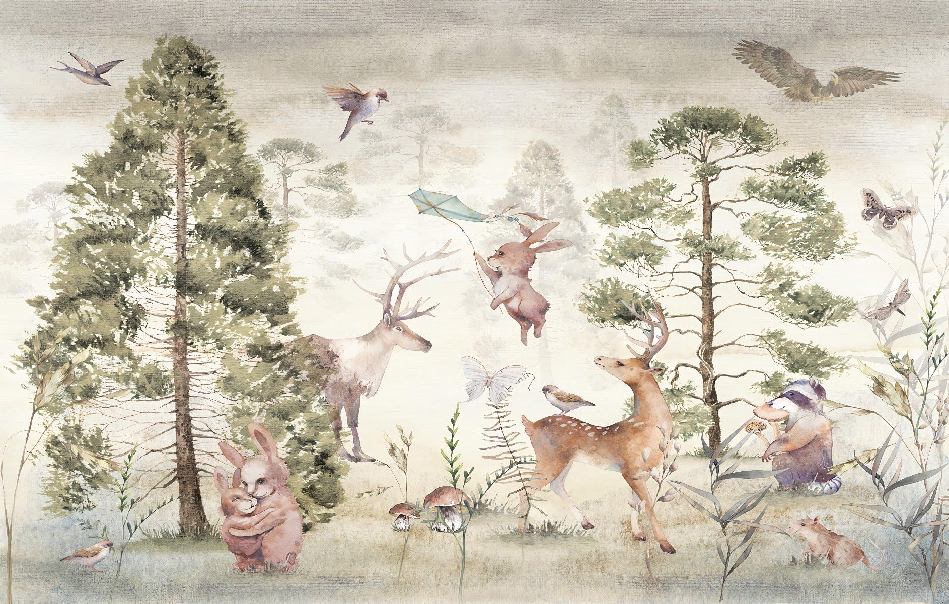 Graceful Deer & Animals Wallpaper Murals
