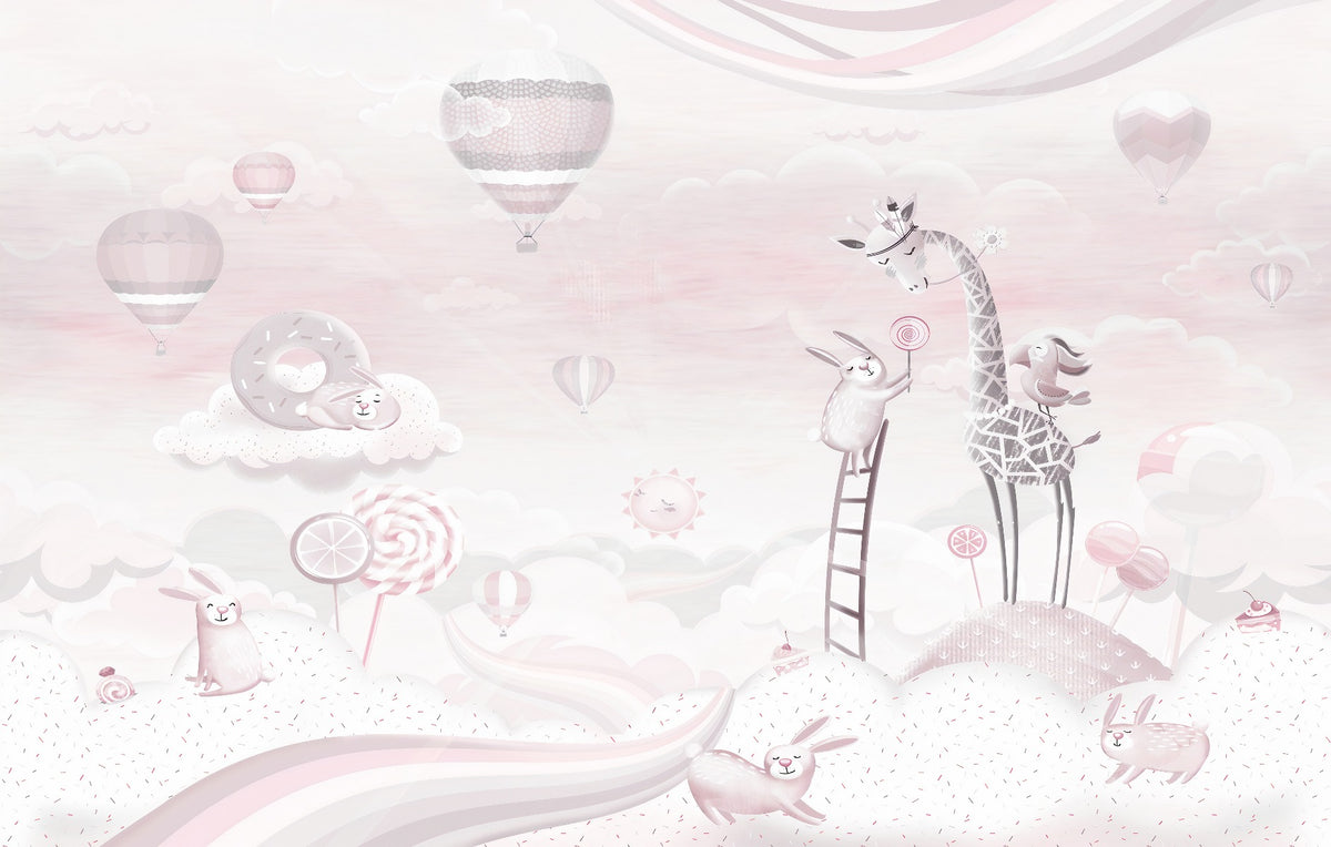 Pink Color Candy World Wallpaper Murals in your room