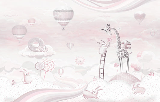 Pink Color Candy World Wallpaper Murals