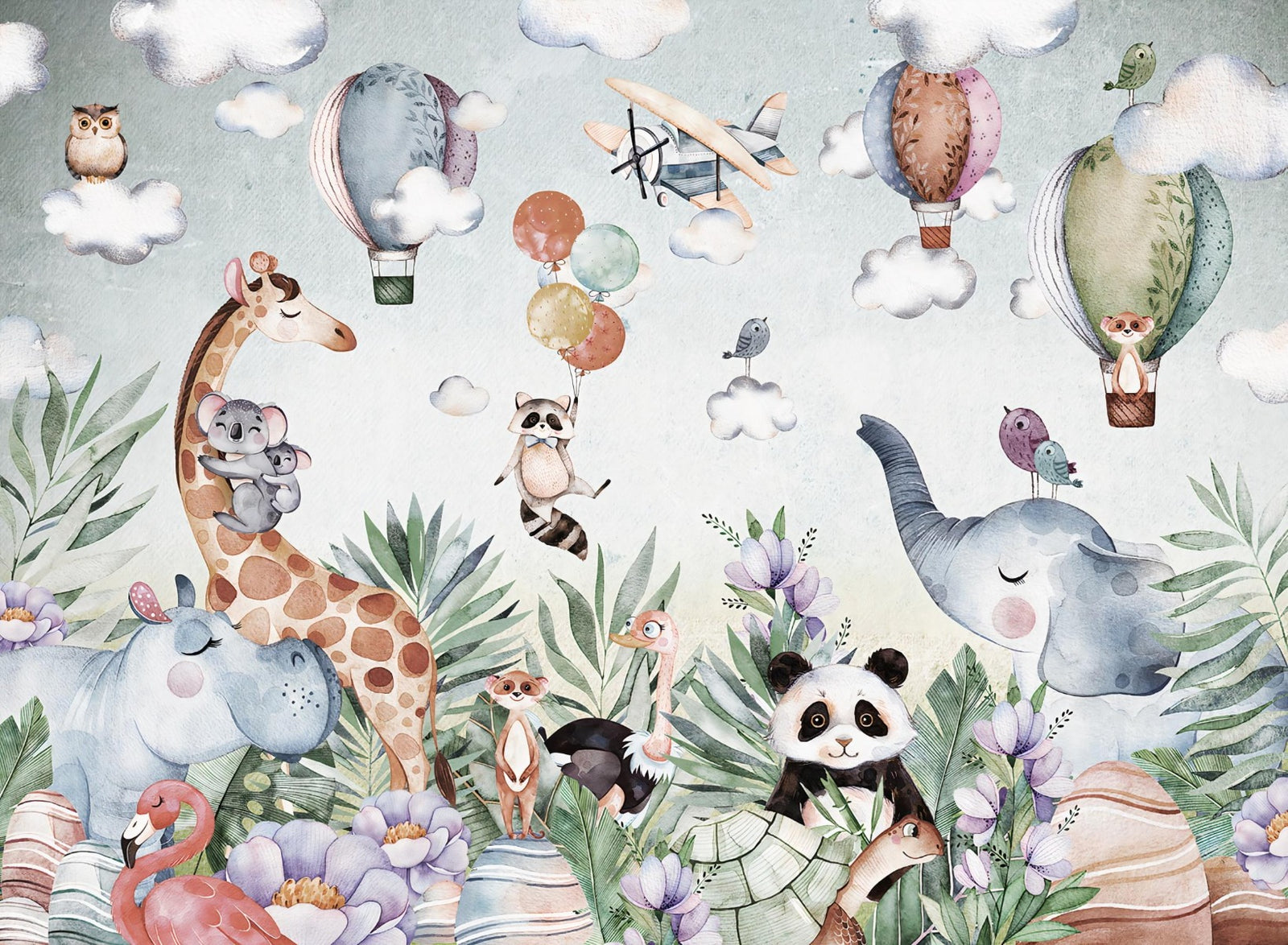 Jungle World Textured Wallpaper Murals