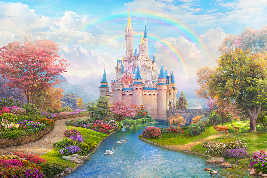 Enchanting Princess Castle Wallpaper - Fairy Tale Inspired in your room — zoomed