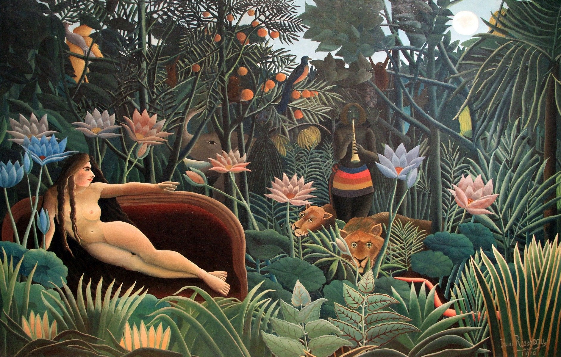 Tribal Forest Wallpaper Mural in your room — zoomed