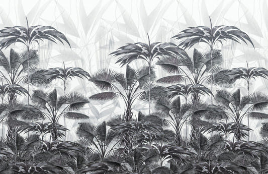 Bushy Tranquil Palms Wallpaper Murals