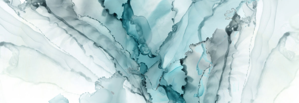 Watercolor Abstract Blue Color Ink Marble Wallpaper Murals in your room — zoomed