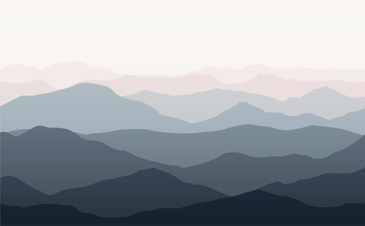 Shaded Mountain landscape wallpaper mural in your room