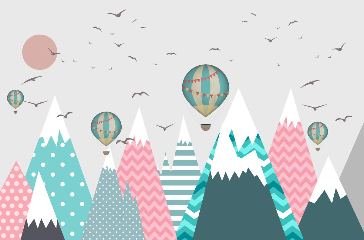 Snow Covered Hills Wallpaper Mural in your room