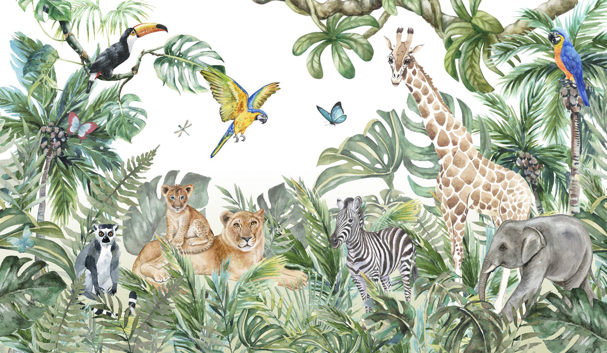 Animals Jungle Wallpaper Mural