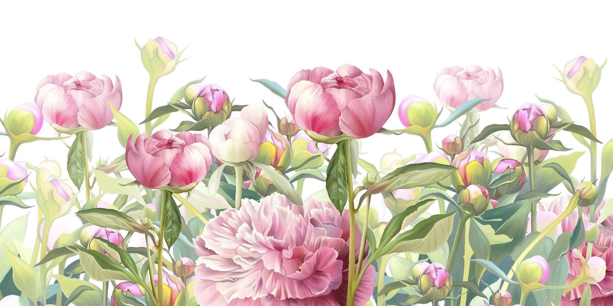 Delicate Peonies Wallpaper Murals in your room