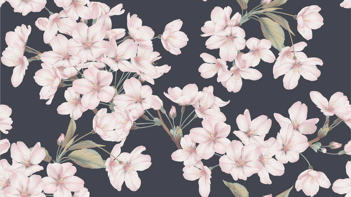 Light pink floral wallpaper