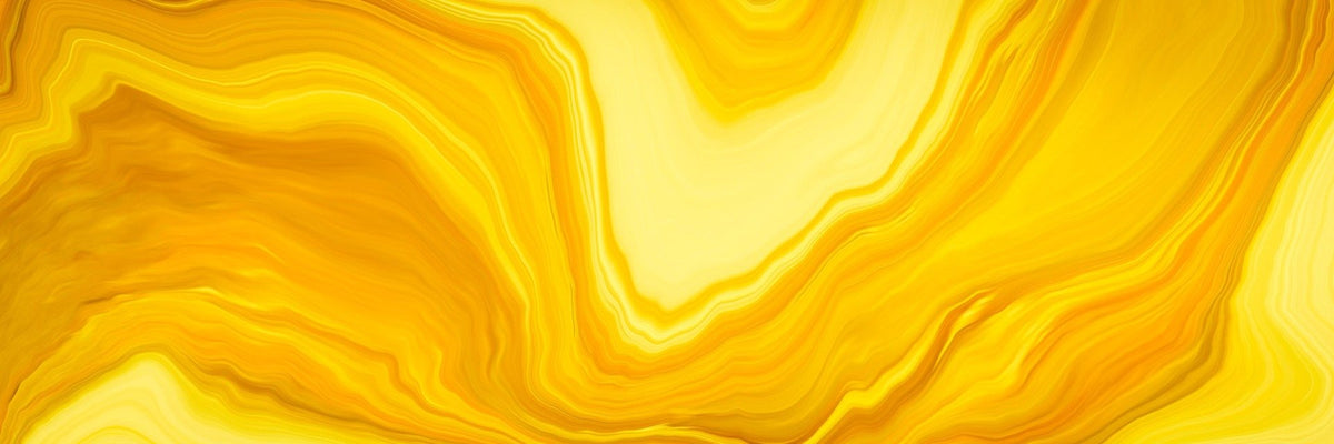 Metallic yellow Color flow wallpaper mural in your room — zoomed