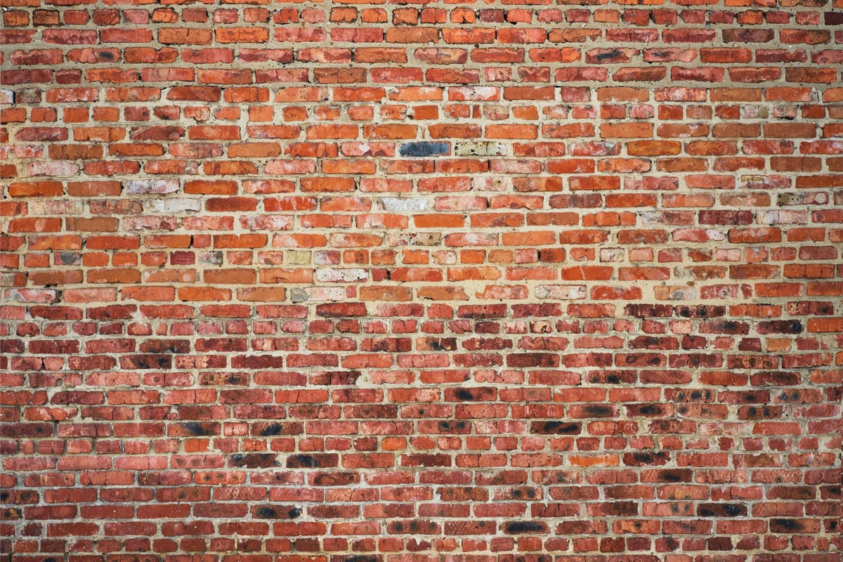 Rustic Red Brick Wallpaper Mural in your room — zoomed