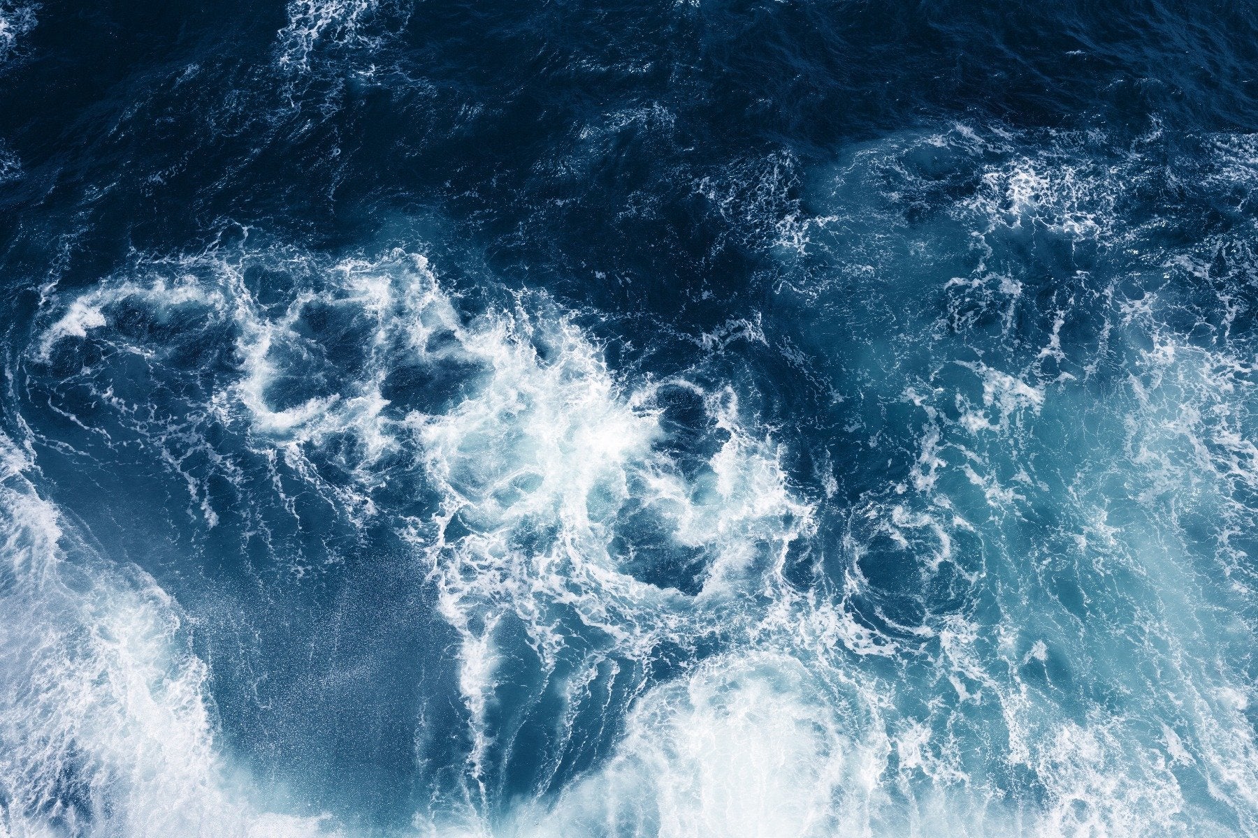 Blue Water Wallpaper Mural in your room — zoomed