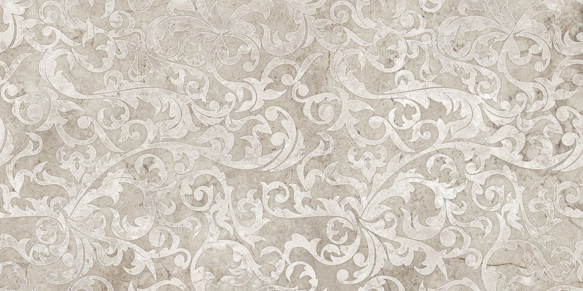 Vintage Beige Color Floral Pattern Wallpaper