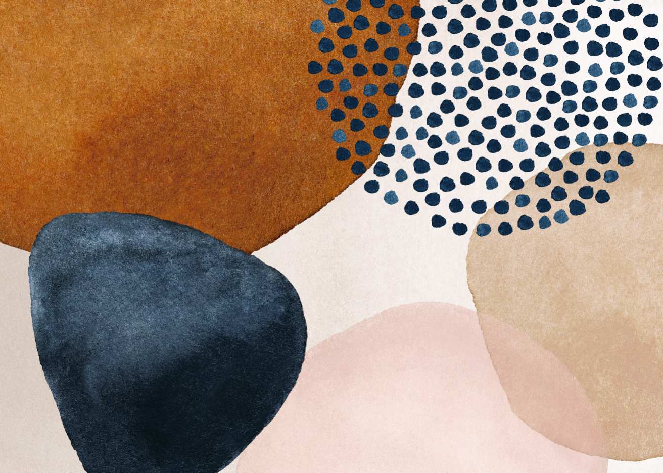 Bohemian Beige Watercolor Wallpaper in your room — zoomed
