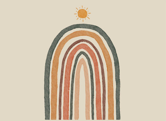 Boho Rainbow Nursery Wallpaper