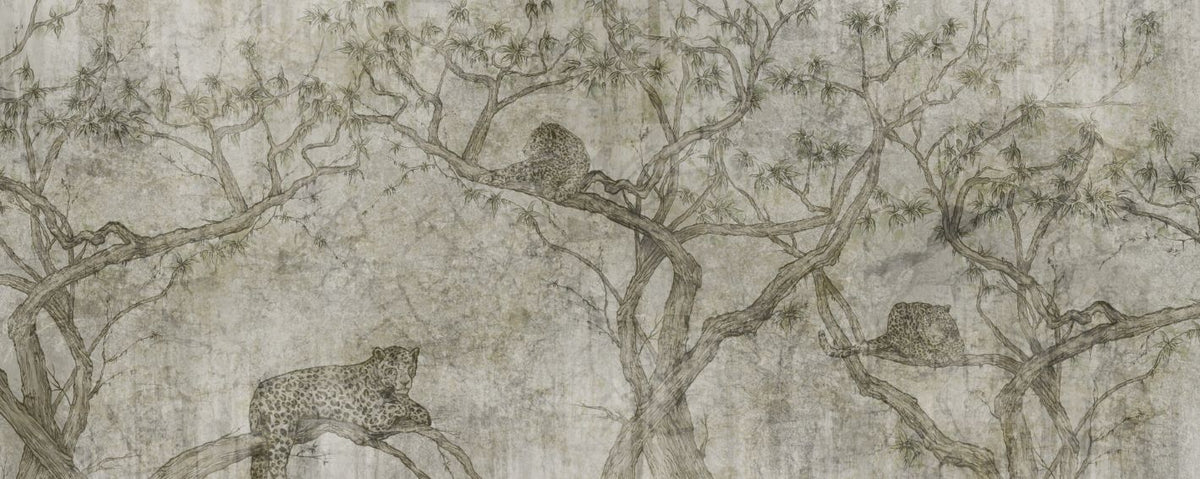 Leopard on Tree Wallpaper Mural in your room