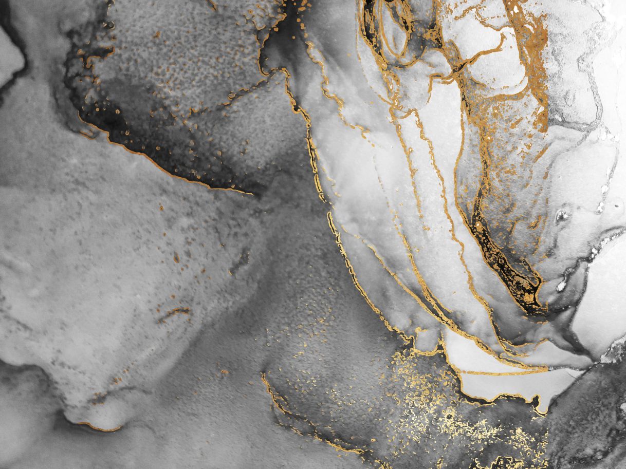 Black Gold Alcoholic Ink Wallpaper Mural