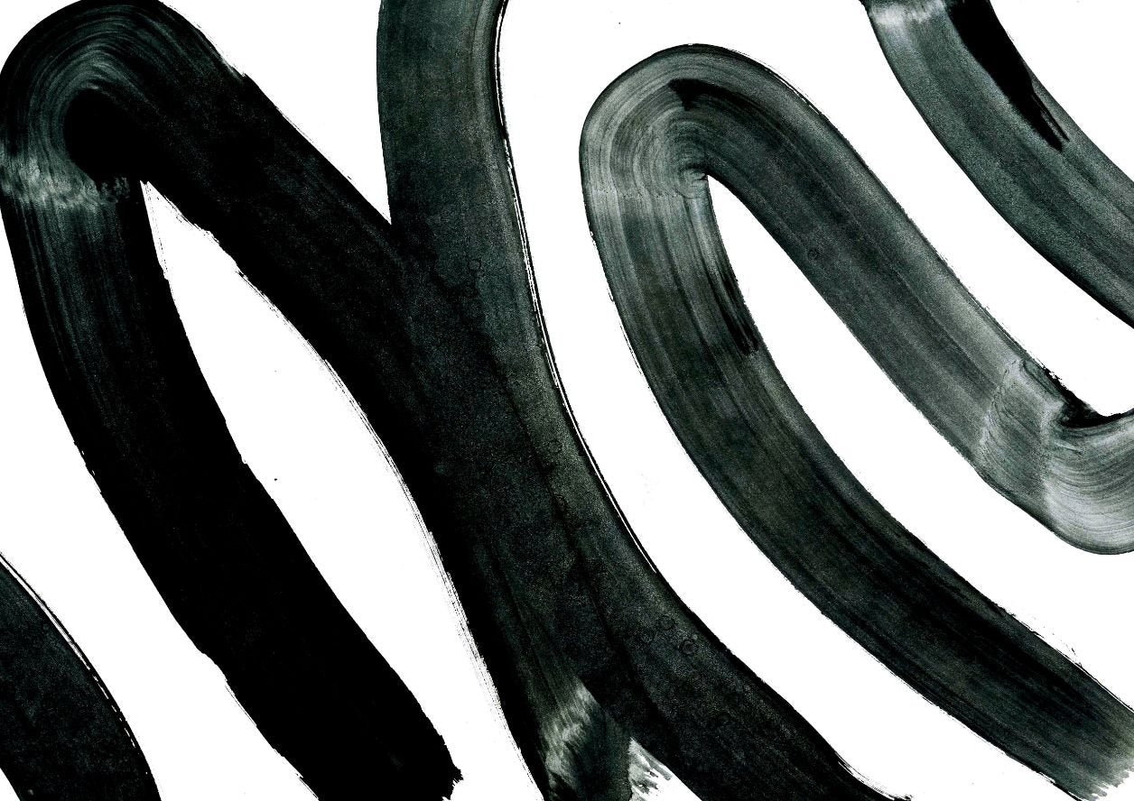 Black Brush Stroke Wallpaper Mural