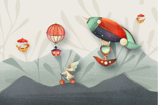 Watercolor Kids Room Illustration Wallpaper