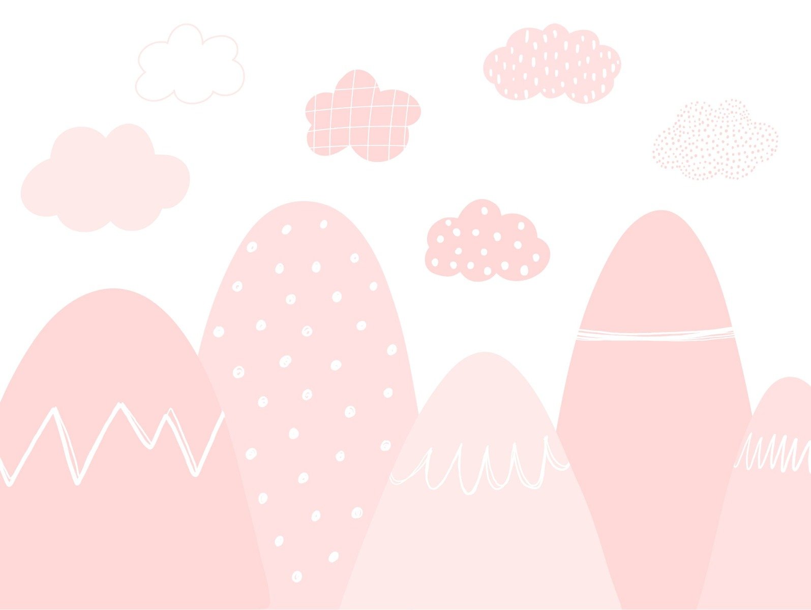 Pink Mountain with White Wallpaper in your room — zoomed