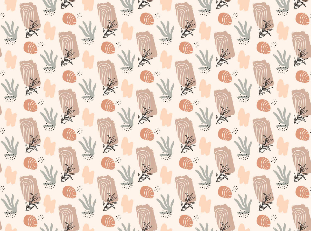 Trendy Earthy Watercolor Wallpaper in your room — zoomed