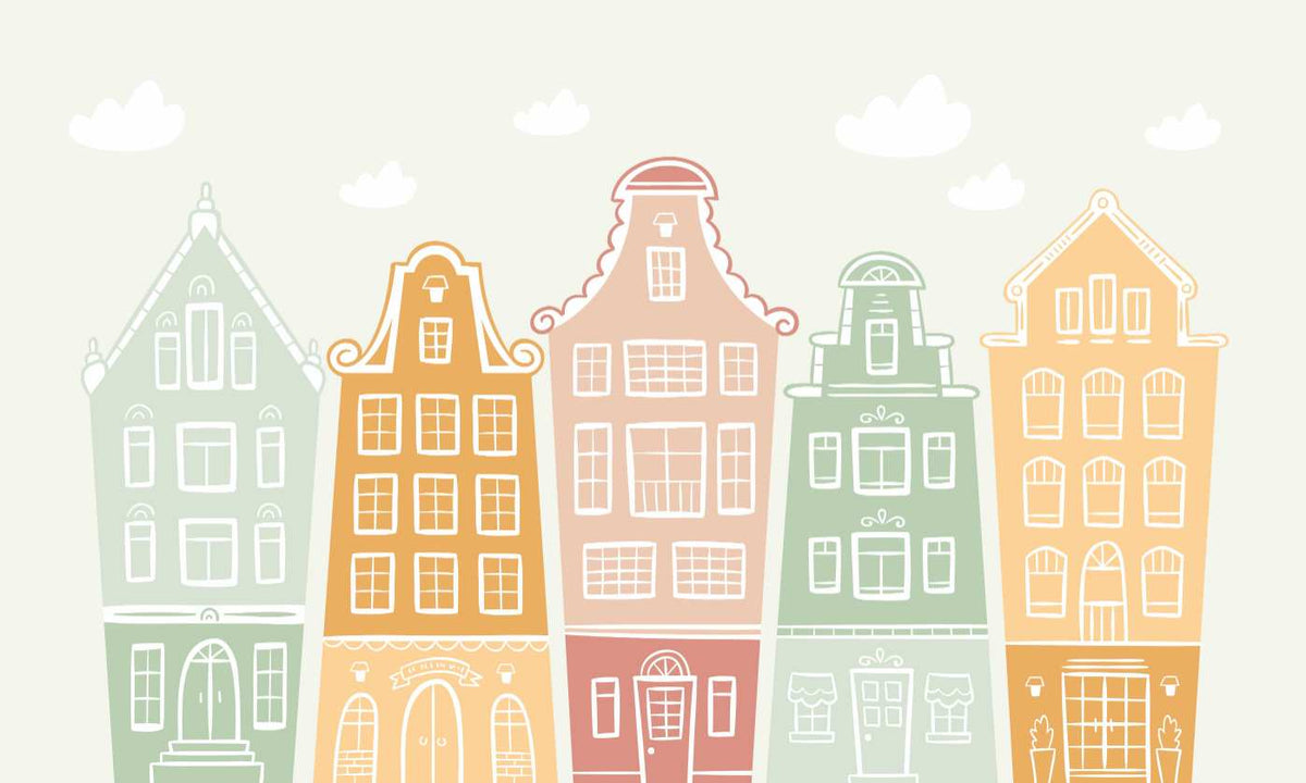 Trendy Kids Room Building Wallpaper Murals in your room — zoomed