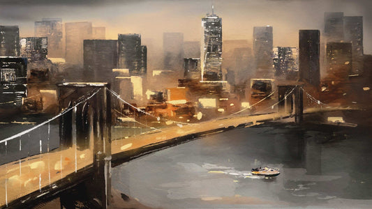 Oil Painted New York Wallpaper