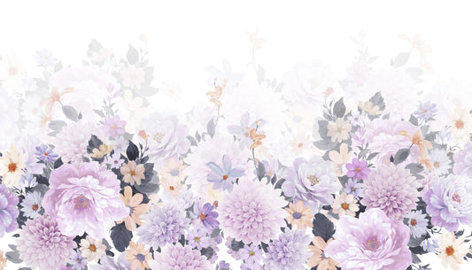 Beautiful Watercolor Peony and Rose Flower Wallpaper