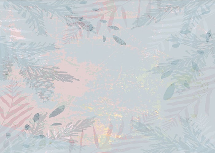 Abstract Botanical Wallpaper Mural in your room — zoomed