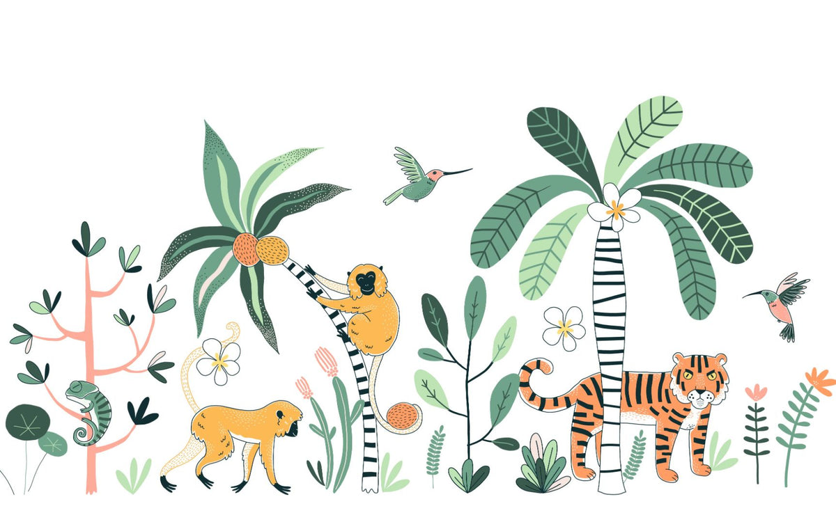 Rainforest Animal kids room Wallpaper in your room