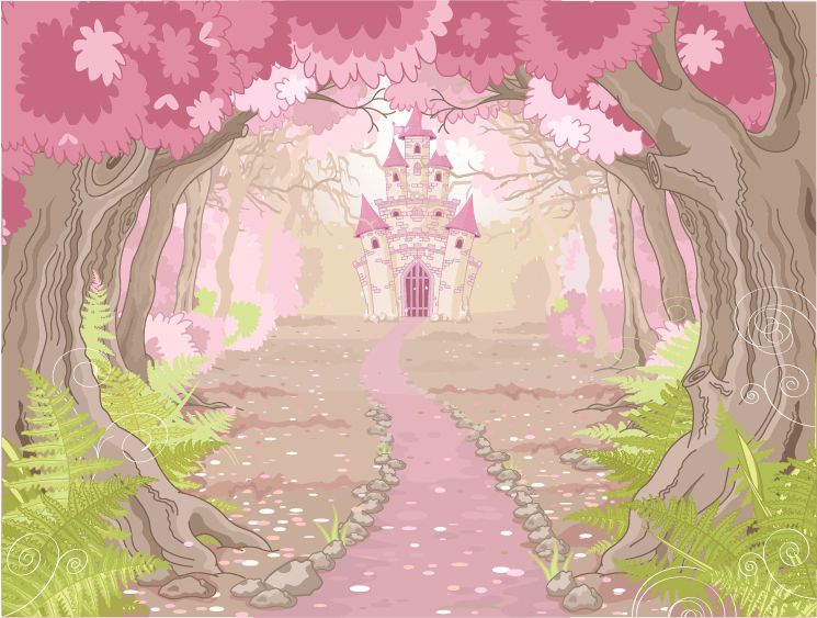 Fantasy castle wallpaper Mural