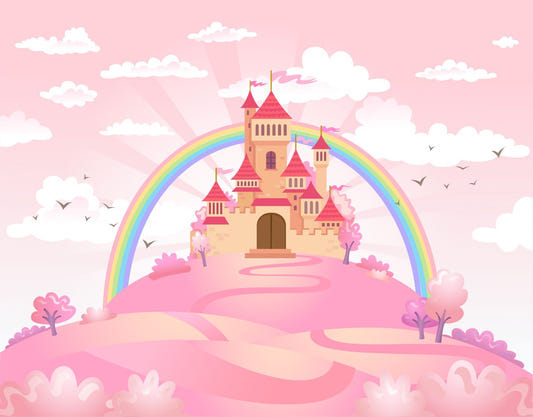 Pink Princess Castle wallpapers Mural