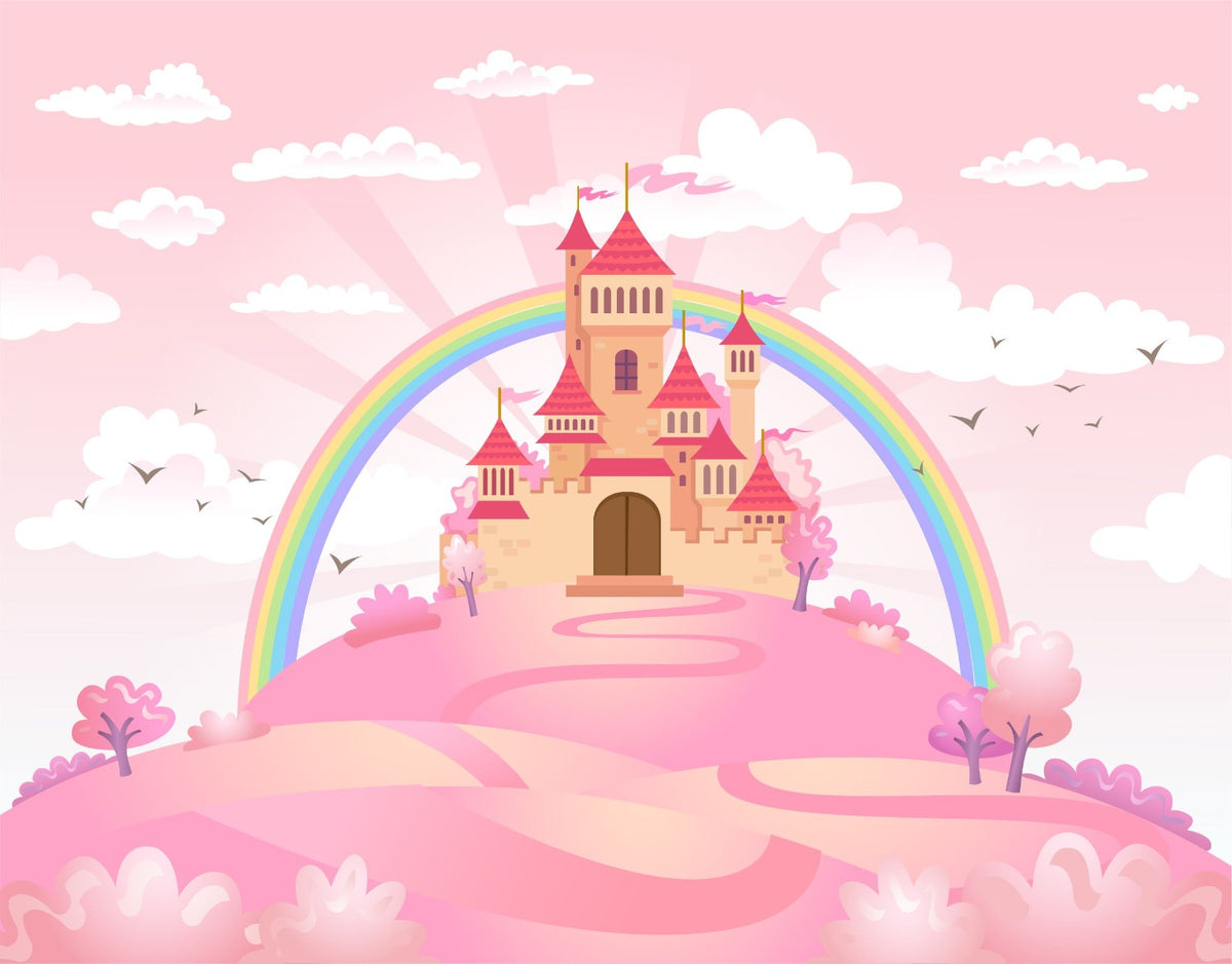 Pink Princess Castle wallpapers Mural in your room