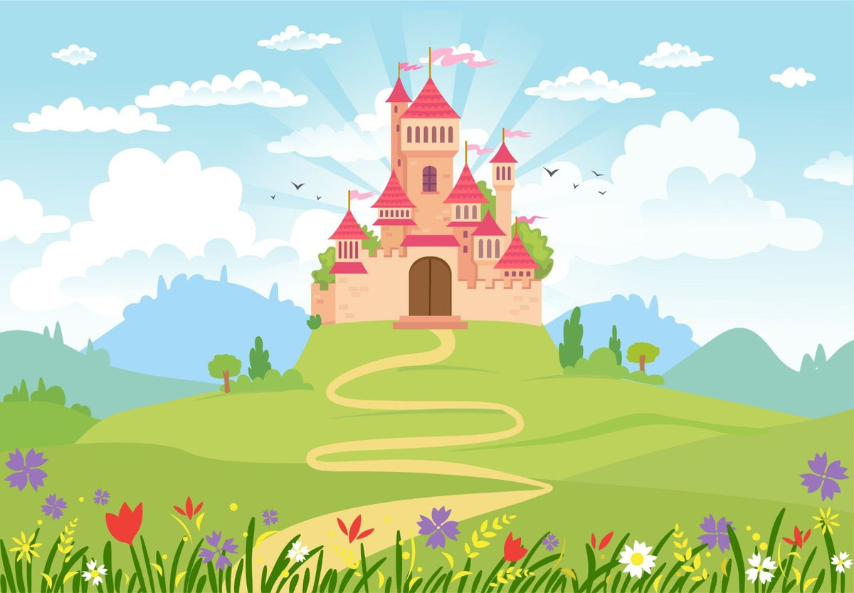 Fantacy Castle Wallpaper for Girls Room in your room