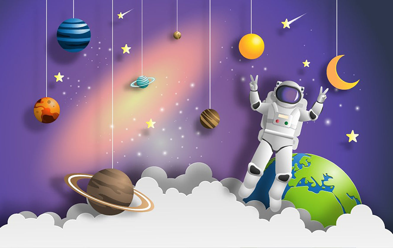 Astronaut in Space on Mission Wallpaper