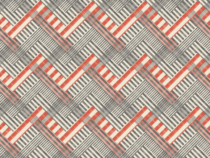 Gorgeous Striped Geometric Wallpaper in your room — zoomed