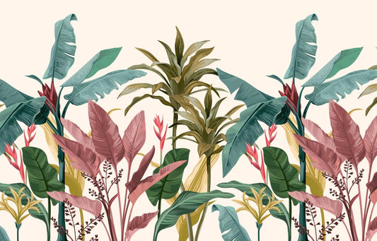 Beautiful Banana Leaves Wallpaper Mural