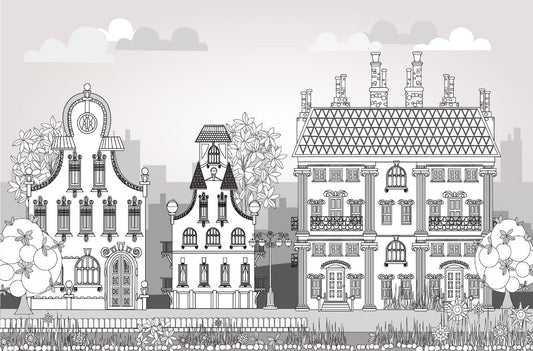 City Town Kids Wallpaper Mural