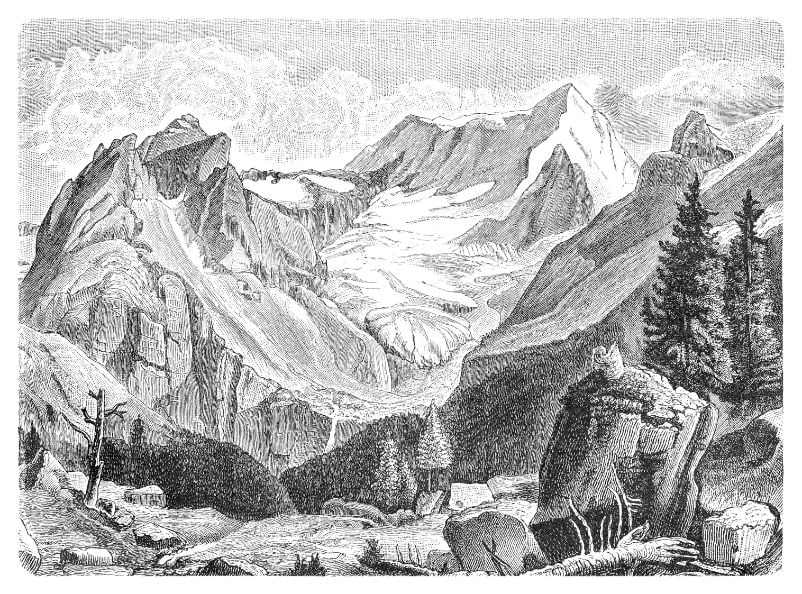 Vintage Mountain wallpaper mural in your room
