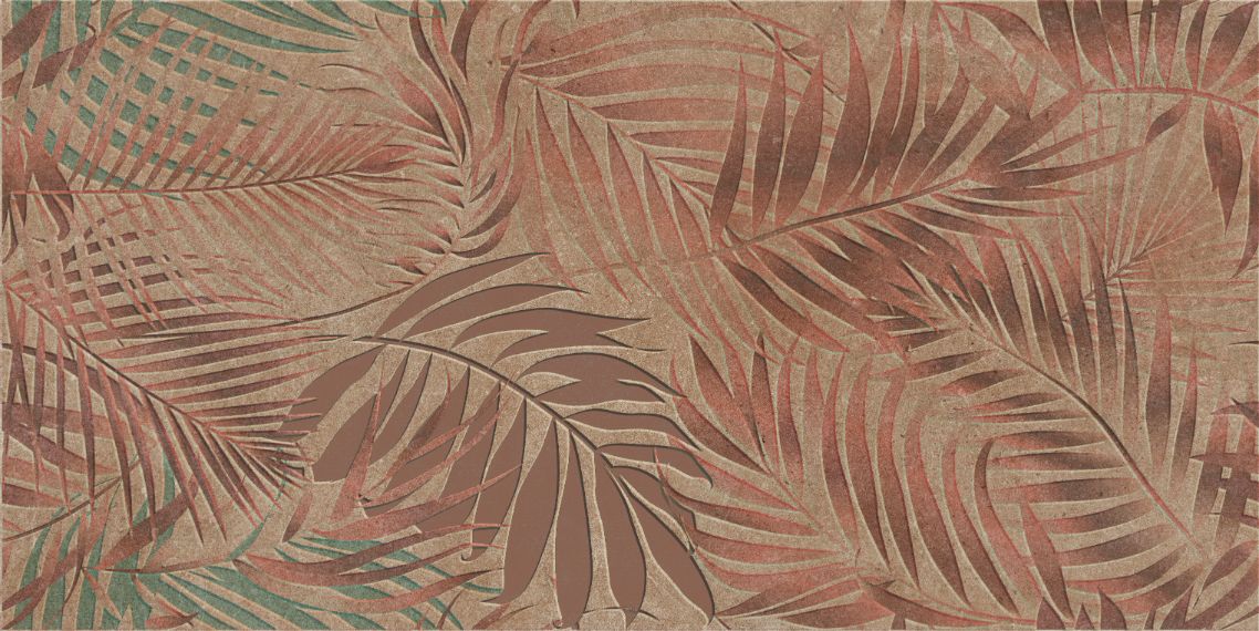 Tropical Copper Leaves Wallpaper Murals in your room