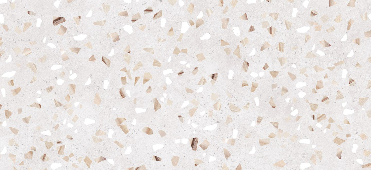 Terrazzo Marble Tile Wallpaper Mural in your room — zoomed