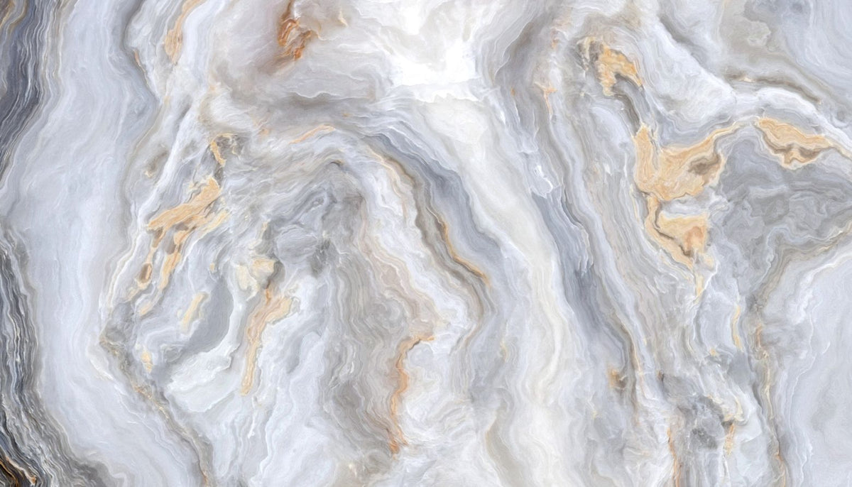 Grey Curly Marble Wallpaper Murals in your room