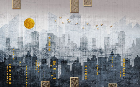 Modern city Wallpaper Murals