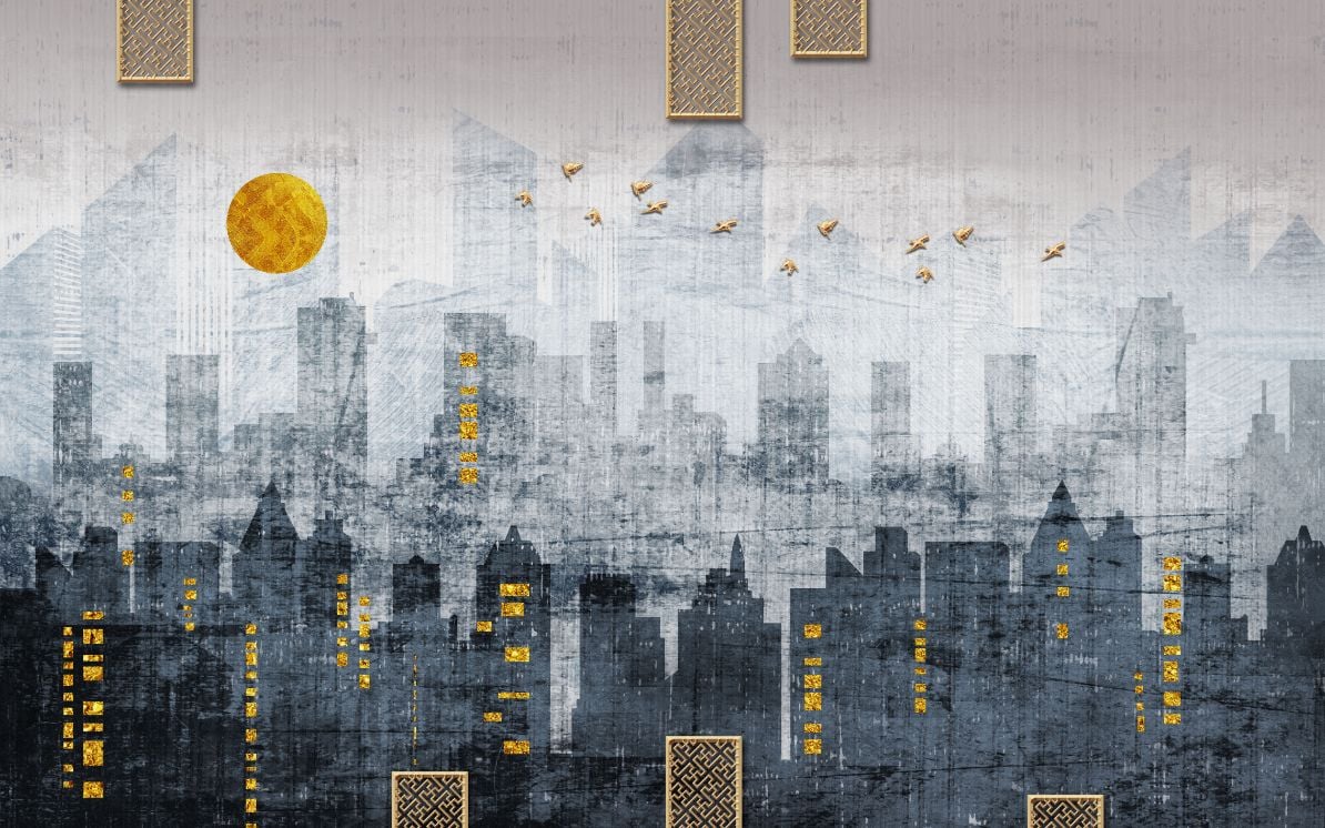 Modern city Wallpaper Murals