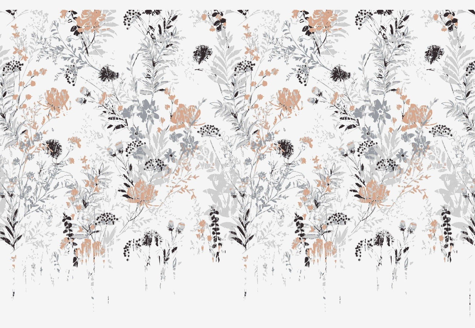 Retro Style Leaf Wallpaper Mural