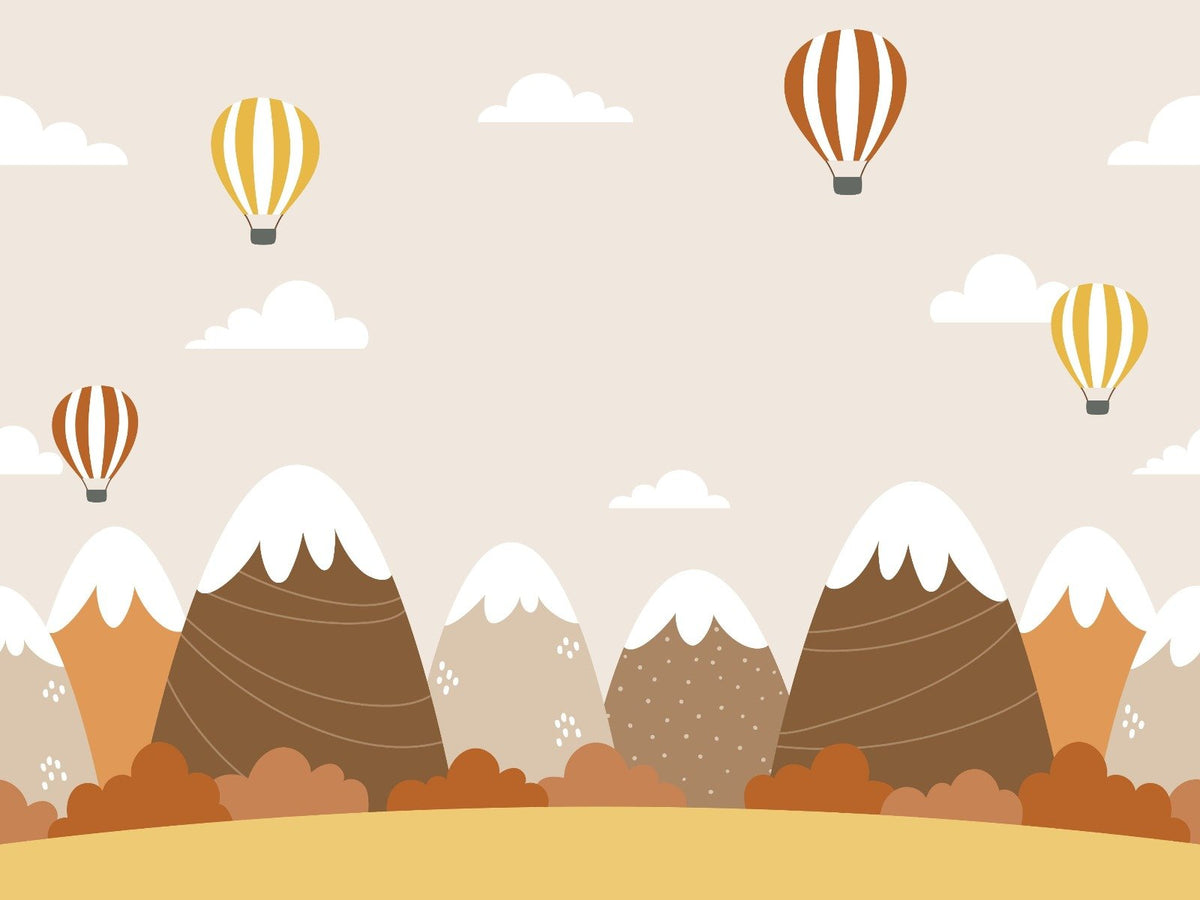 Colorful Mountain Wallpaper Murals in your room — zoomed